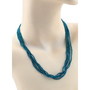 Бусы из циркона 5 нитей шарик гр.2мм цвет мурена, 48см