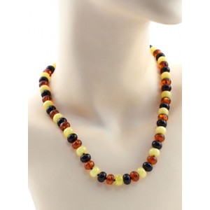 Бусы из янтаря кукуруза 10мм цвет  молочный, коньячный, вишня, 47см