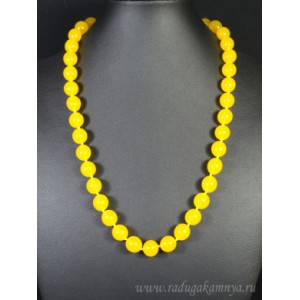 Бусы из янтаря мятый шарик 11мм медовый, 54см Бусы из янтаря мятый шарик 11мм медовый, 54см