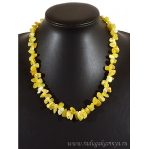 Бусы из янтаря облепиха молочный, 50см Бусы из янтаря облепиха молочный, 50см