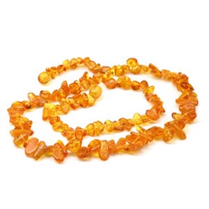 Бусы из янтаря облепиха цвет  светло-коньячный, 50см