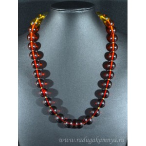 Бусы из янтаря шарик 14мм радуга лимонно-вишневый, 55см Бусы из янтаря шарик 14мм радуга лимонно-вишневый, 55см