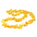 Бусы янтарные легкая полировка облепиха цвет лимонно-медовый, 50см