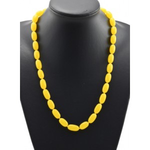 Бусы янтарные овал 9*16мм медово-молочный, 59см