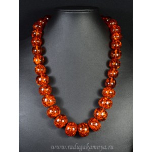 Колье из янтаря кукуруза 16*13мм-19*15мм коньячный, 53см