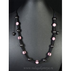 Бусы с шамбалой шарик 10мм цв8, 70см