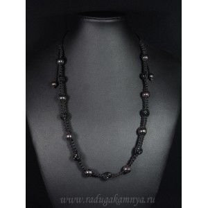 Бусы с шамбалой шарик 10мм цв3, 70см.