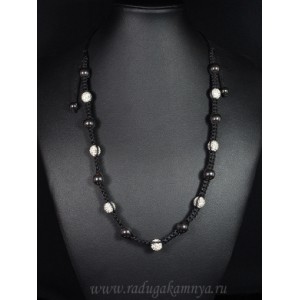 Бусы с шамбалой шарик 10мм цв1, 70см.