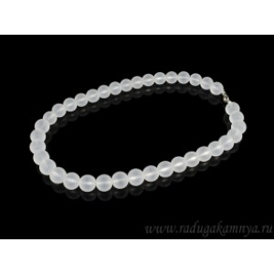 Бусы шарик 12мм из хрусталя матового искусственного, 47см Бусы шарик 12мм из хрусталя матового искусственного, 47см
