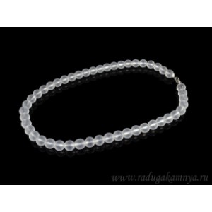 Бусы шарик 10мм из хрусталя матового искусственного, 47см. Бусы шарик 10мм из хрусталя матового искусственного, 47см.