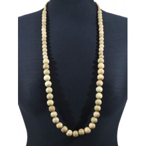 Бусы деревянные Горох 6-13мм, 90см