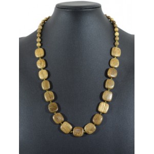 Бусы из дерева Квадрат 15мм, 53см