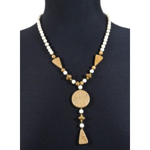 Украшение деревянное бусы с подвеской Облачко, 50см Украшение деревянное бусы с подвеской Облачко, 50см