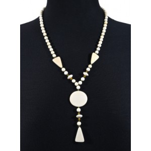 Бусы из дерева с подвеской Облачко, 55см Бусы из дерева с подвеской Облачко, 55см