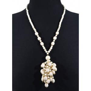 Бусы из дерева с подвеской Смородина, 56см