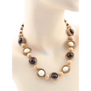 Украшение из дерева бусы Орбита, 46см Украшение из дерева бусы Орбита, 46см