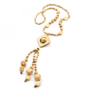 Бусы из дерева с подвеской Багема, 68см Бусы из дерева с подвеской Багема, 68см