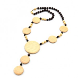 Бусы из дерева с подвеской Романтика, 55см Бусы из дерева с подвеской Романтика, 55см