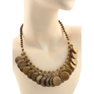 Колье из дерева - Цыганка, 56см Колье из дерева - Цыганка, 56см