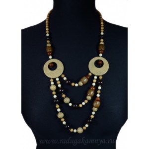 Украшение из дерева - колье "Ария", 60см Украшение из дерева - колье "Ария", 60см