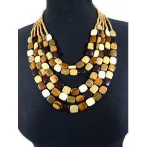 Украшение из дерева, колье Флорида, 53см Украшение из дерева, колье Флорида, 53см