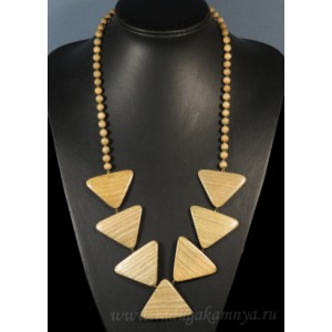 Украшения из дерева - Колье "Бермуды", 62 см