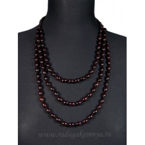 Украшения из дерева - Колье "Кизил 3-рядка", 56см Украшения из дерева - Колье "Кизил 3-рядка", 56см