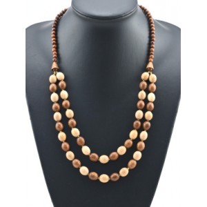 Украшения из дерева - Колье Кизил 2 нити, 55см