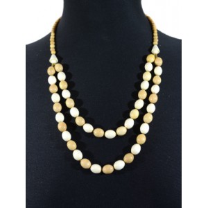 Украшения из дерева - Колье Кизил 2 нити, 55см