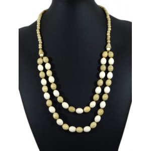 Украшения из дерева - Колье Кизил 2 нити, 55см