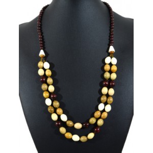 Украшения из дерева - Колье Кизил 2 нити, 56см Украшения из дерева - Колье Кизил 2 нити, 56см