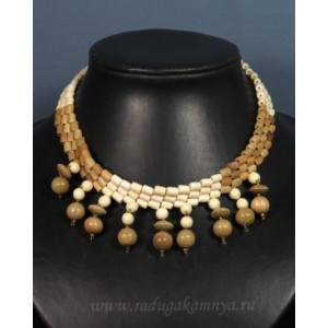 Украшения из дерева - Колье Клеопатра, 48см