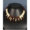Украшения из дерева - Колье Клеопатра, 48см