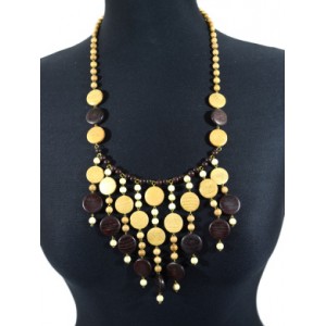 Украшения из дерева - Колье Марго, 62см