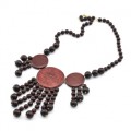 Украшения из дерева - Колье Рафаэлло с Кулонми, 48см