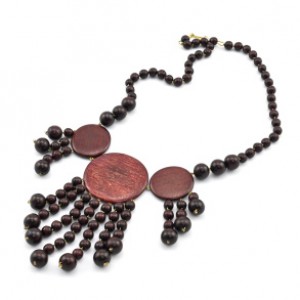 Украшения из дерева - Колье Рафаэлло с Кулонми, 48см