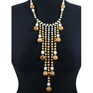 Украшения из дерева - Колье Хвост кометы, 50см