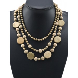 Украшения из дерева - Колье, 42см