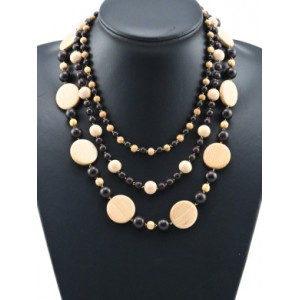 Украшения из дерева - Колье, 42см