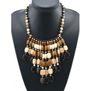 Украшения из дерева - Колье, 45см