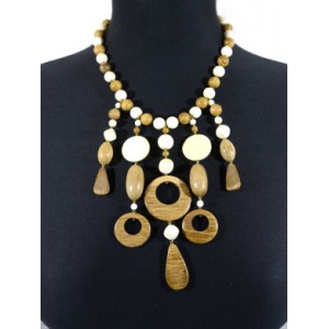 Украшения из дерева - Колье, 45см