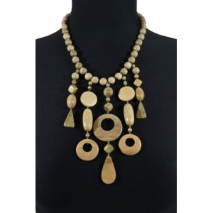 Украшения из дерева - Колье, 46см