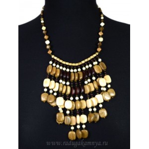 Украшения из дерева - Колье, 48см