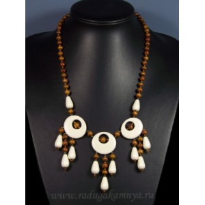 Украшения из дерева - Колье, 48см