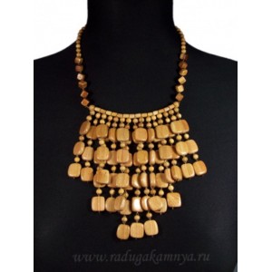 Украшения из дерева - Колье, 48см