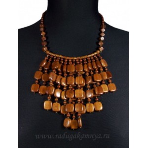 Украшения из дерева - Колье, 48см