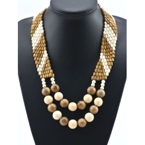 Украшения из дерева - Колье, 50см