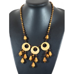 Украшения из дерева - Колье, 53см