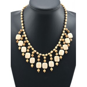 Украшения из дерева, Кольетка Камешки, 46см