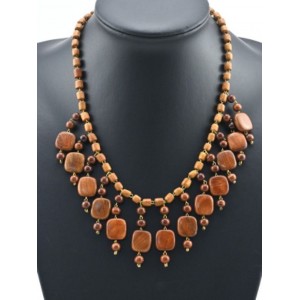 Украшения из дерева, Кольетка Камешки, 46см Украшения из дерева, Кольетка Камешки, 46см